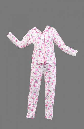 Gemjustertes Pyjama Set 1005-03 Fuchsis 1005-03