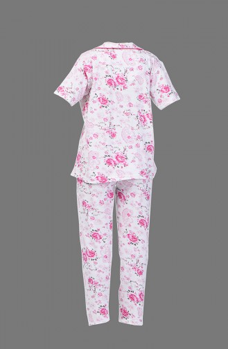 Short Sleeve Pajama Suit 1500-04 Fuchsia 1500-04