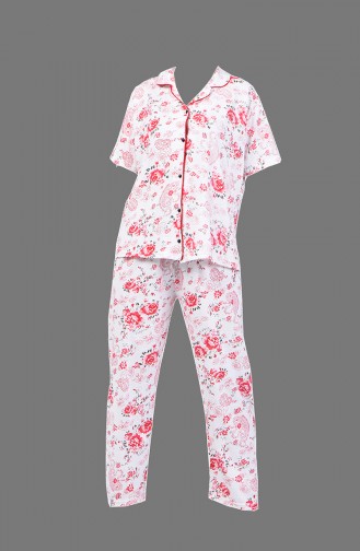 Short Sleeve Pajamas Suit 1500-03 Red 1500-03
