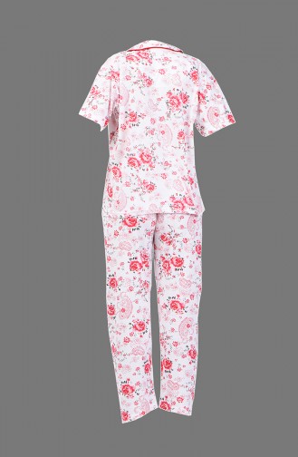 Short Sleeve Pajamas Suit 1500-03 Red 1500-03