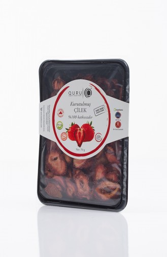 Kurutulmuş Çilek Siyah Paket	 70 Gr