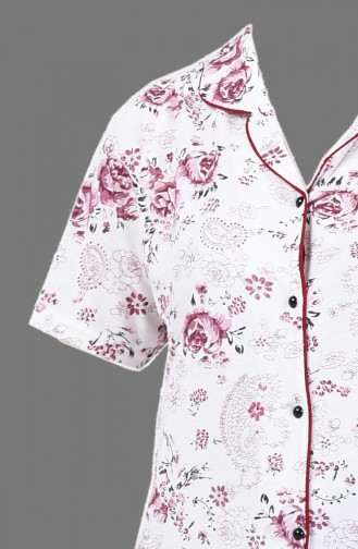 Short Sleeve Pajama Suit 1500-02 Damson 1500-02