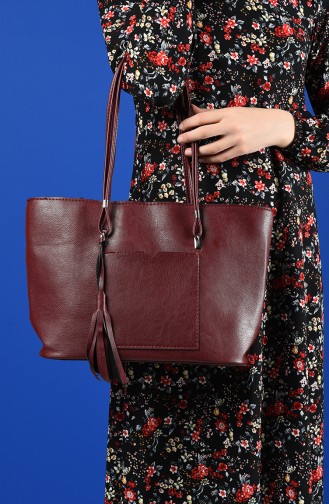 Claret red Shoulder Bag 11-02