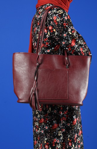 Claret red Shoulder Bag 11-02