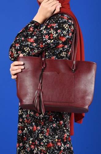 Claret red Shoulder Bag 11-02