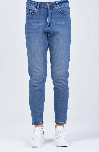 Mom Jeans Pants 9110-01 Jeans Blue 9110-01