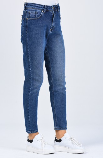 Mom Jeans Hose 9110-02 Dunkelblau 9110-02