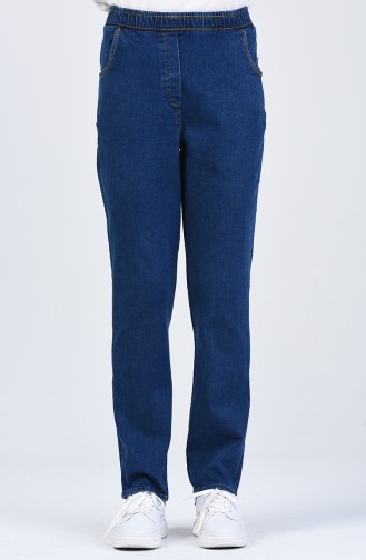 Jeans Hose mit Tasche detaillierte 1450PNT-01 Jeans Blau 1450PNT-01