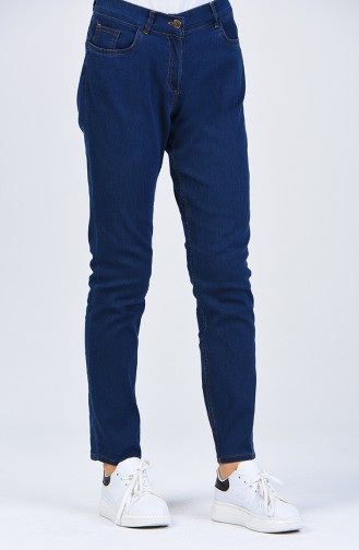  Jeans Pants with Pockets 0659b-01 Navy Blue 0659B-01