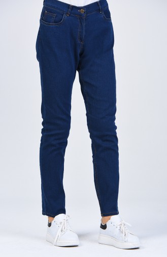 Pantalon Jean avec Poches 0659B-01 Bleu Marine 0659B-01