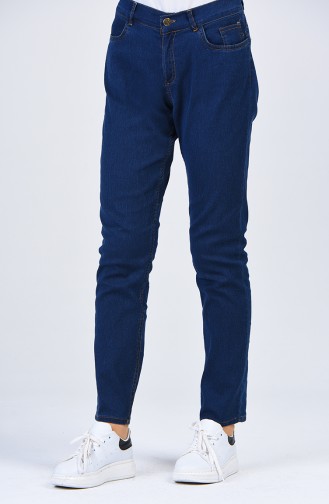 Pantalon Jean avec Poches 0659B-01 Bleu Marine 0659B-01