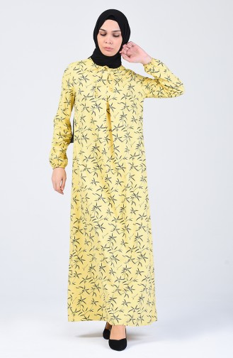 A Pile Elbise 1380-01 Sarı