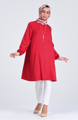 Pocket Detailed Tunic 2000-02 Red 2000-02