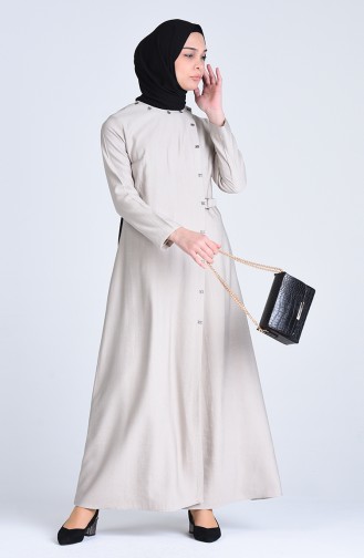 Beige Abaya 6852-05