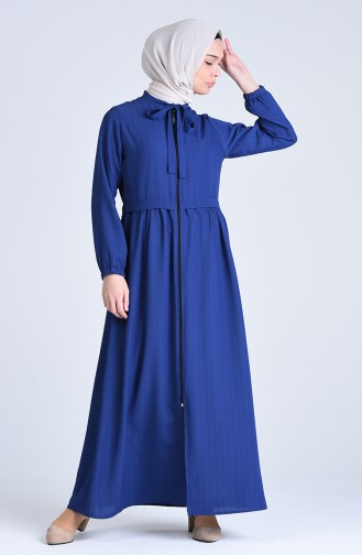 Abaya a Fermeture 6856-01 Bleu Roi 6856-01