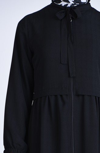 Abaya mit Reissverschluss 6856-03 Schwarz 6856-03