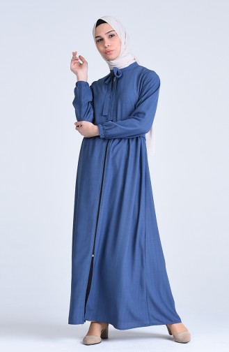 Abaya mit Reissverschluss   6856-04 Indigo 6856-04