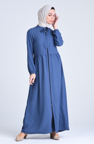 Abaya mit Reissverschluss   6856-04 Indigo 6856-04