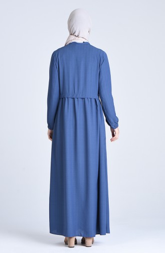 Abaya mit Reissverschluss   6856-04 Indigo 6856-04