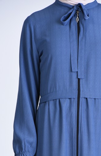 Abaya mit Reissverschluss   6856-04 Indigo 6856-04
