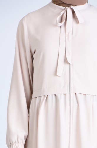 Abaya a Fermeture 6856-05 Beige 6856-05