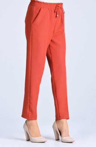 Straight Leg Pants with Elastic waist 4088-05 Taba 4088-05