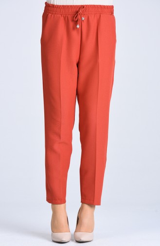 Straight Leg Pants with Elastic waist 4088-05 Taba 4088-05