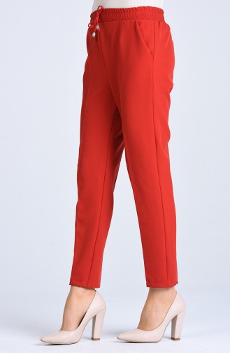 Straight Leg Pants with Elastic waist 4088-06 Tile 4088-06