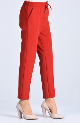 Straight Leg Pants with Elastic waist 4088-06 Tile 4088-06