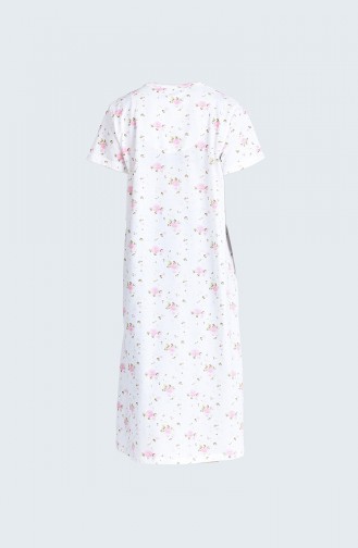 Patterned Nightgown 5016-01 Ecru 5016-01