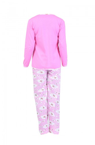 Uzun Kollu Pijama Takım 2400-01 Pembe