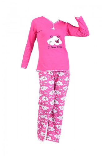 Ensemble Pyjama Manches Longue 2400-03 Fushia 2400-03