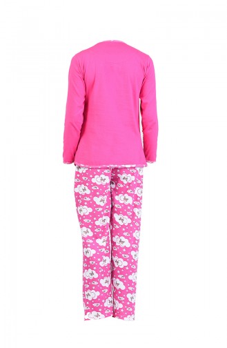 Langarm Pyjama Set  2400-03 Fuchsia 2400-03