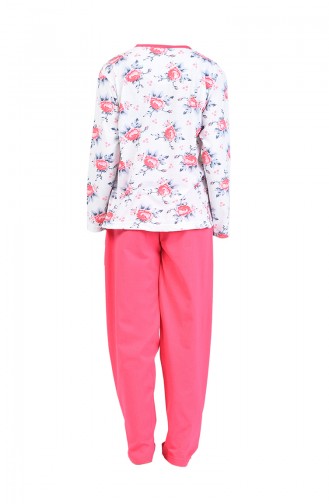 Buttoned Pajama Suit 2500-02 Coral 2500-02