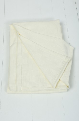 Coton 200x230 Couverture Pour Deux Personnes 10004-01 Creme 10004-01