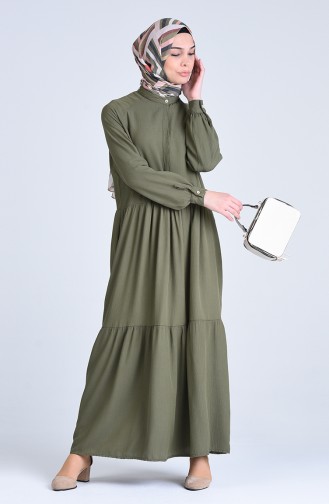 Khaki İslamitische Jurk 5299-02