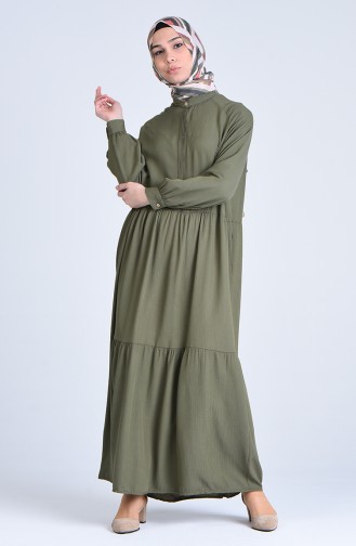 Khaki İslamitische Jurk 5299-02