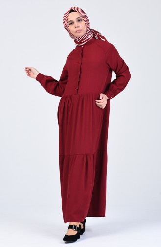 Robe à Froufrous  5299-03 Bordeaux 5299-03