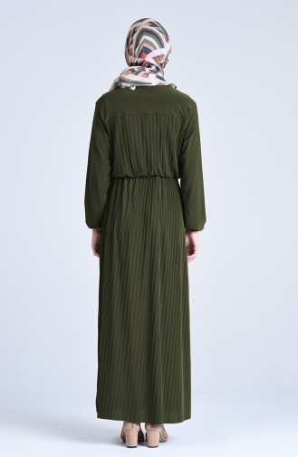 Plisee Kleid 5302-04 Khaki 5302-04