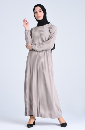 فستان بني مائل للرمادي 5302-05