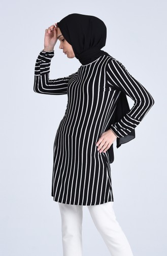 Striped Tunic 0274-01 Black 0274-01