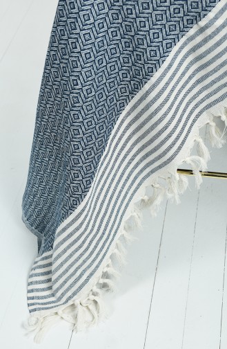 Pamuklu 180x230 Çok Amaçlı Örtü 10010-07 Lacivert