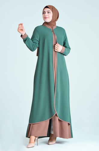 Green Abaya 1304-04