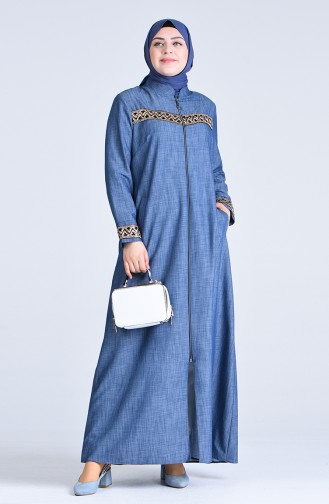 Navy Blue Abaya 1317-01