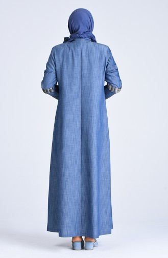 Navy Blue Abaya 1318-02