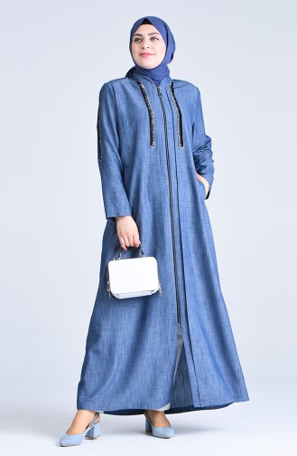 Navy Blue Abaya 1320-01