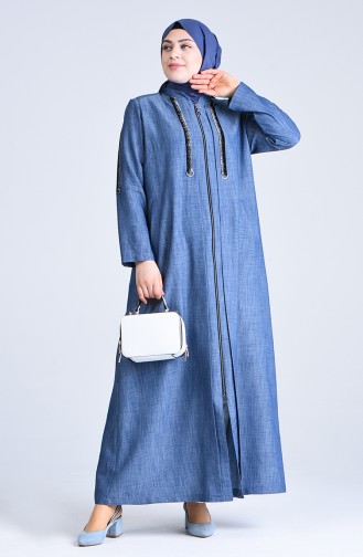 Navy Blue Abaya 1320-01