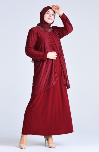 Habillé Hijab Bordeaux 1277-06