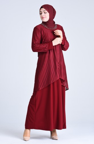 Habillé Hijab Bordeaux 1277-06