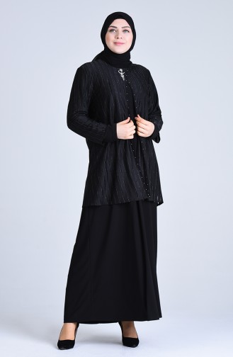فساتين سهرة بتصميم اسلامي أسود 1280-01